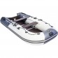Надувная 3-местная ПВХ лодка Ривьера Компакт 3200 СК Комби (светло-серая/графит)